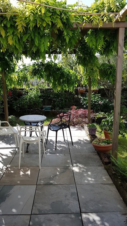 Pergola directly from the living room