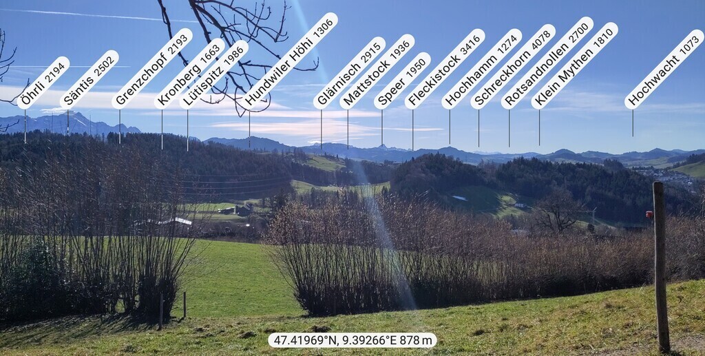 Blick zum Säntis vom Freudenberg aus