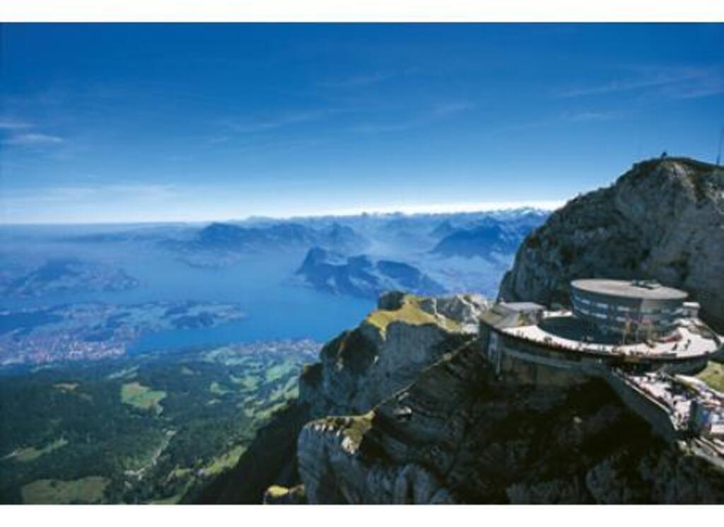The top of mount Pilatus with a breathtaking panoramaview.