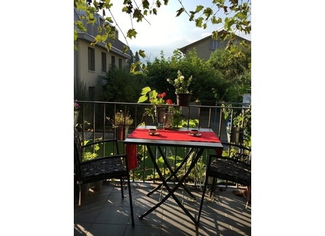 Coffeetime on the balcony with view to the mountains