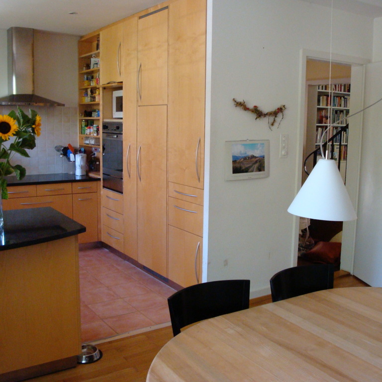 dining room with kitchen