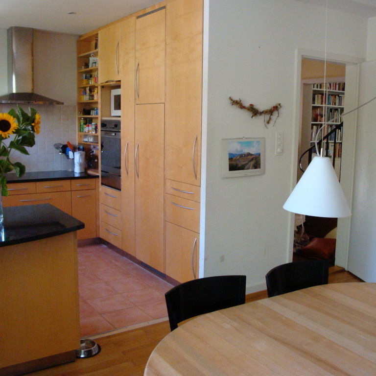 dining room with kitchen