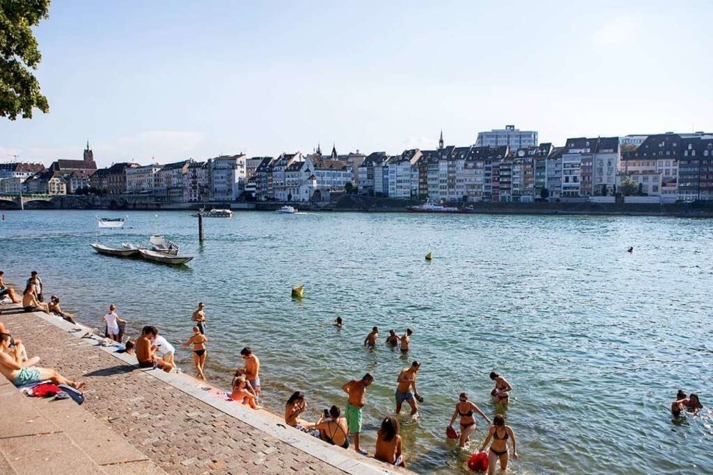swimming in the Rhine