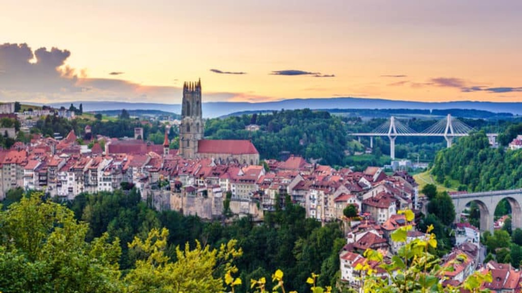The lovely old town of Fribourg