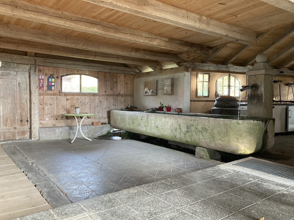 Fountain by the house. In summer, our spa…