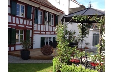 House from south side with pavilion