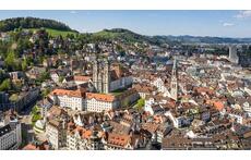 Stadt St. Gallen mit Klosterbezirk/city of St. Gallen with the Abbey District