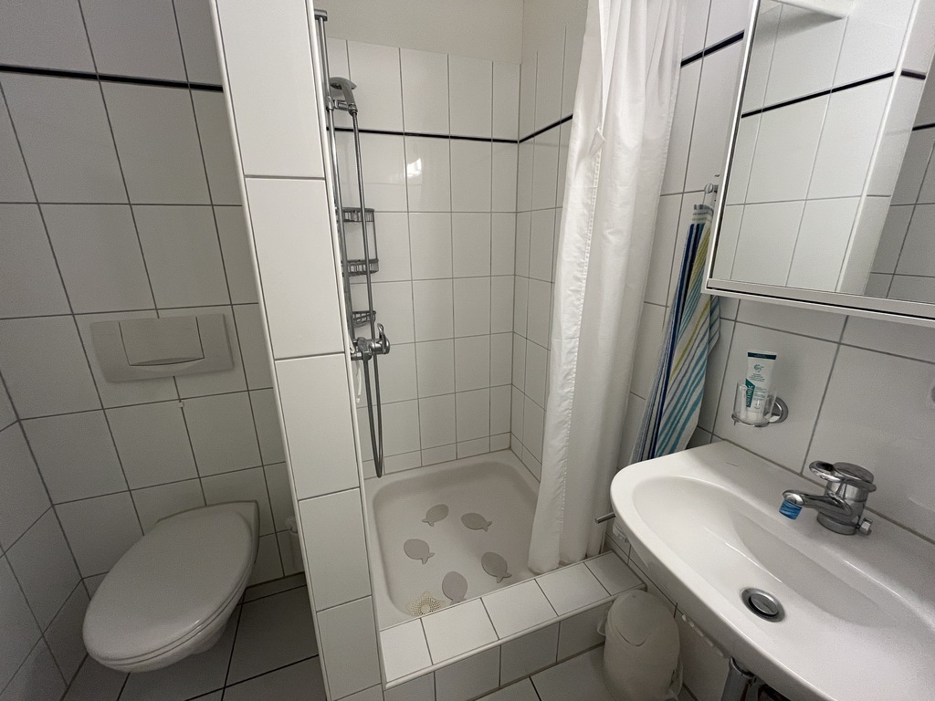 Dusche mit Toilette/shower and toilet