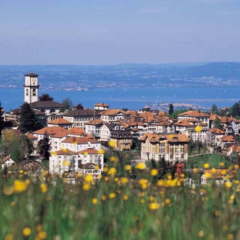 Heiden mit Blick auf Bodensee. Heiden with a view over Lake Constance. 20 minutes drive from St. Gallen