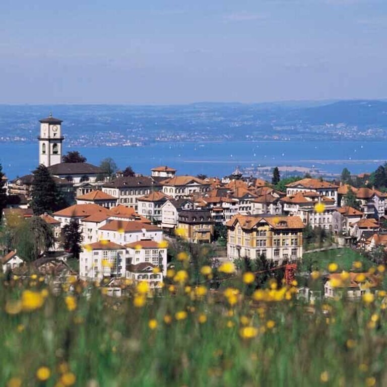 Heiden mit Blick auf Bodensee. Heiden with a view over Lake Constance. 20 minutes drive from St. Gallen