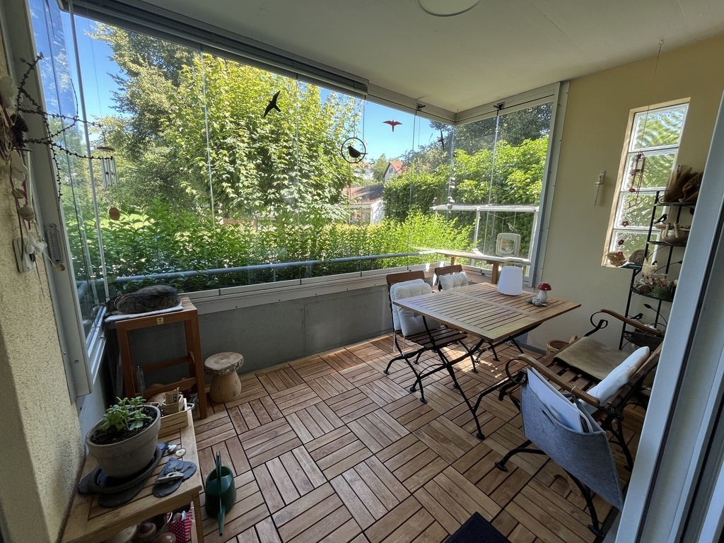 Verglaster Balkon/glazed protected balcony