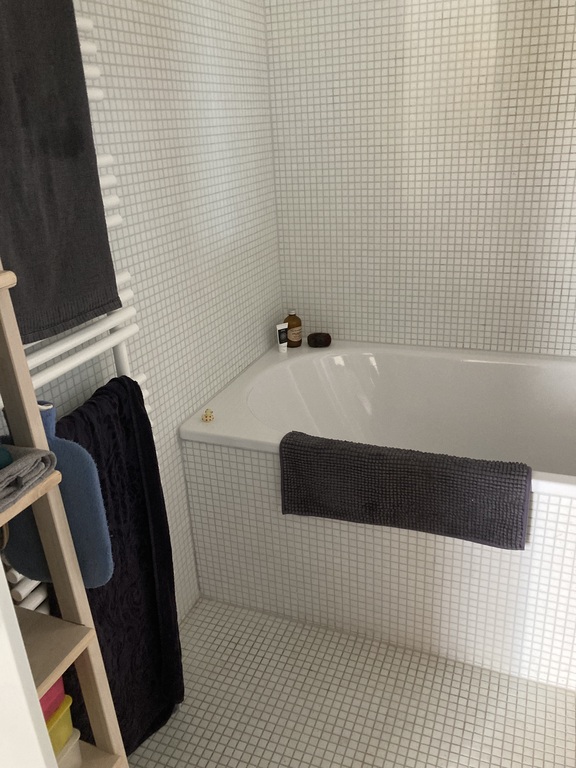 Salle de bain avec baignoire
