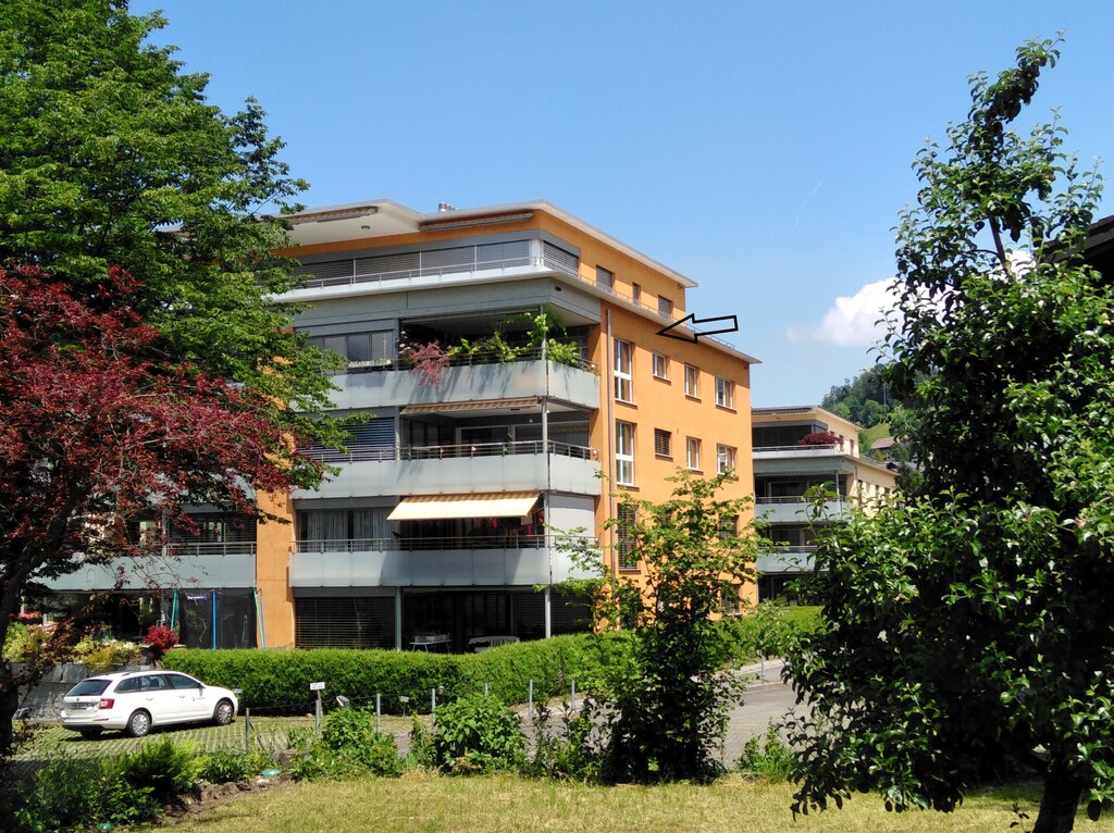 We live on the third floor.