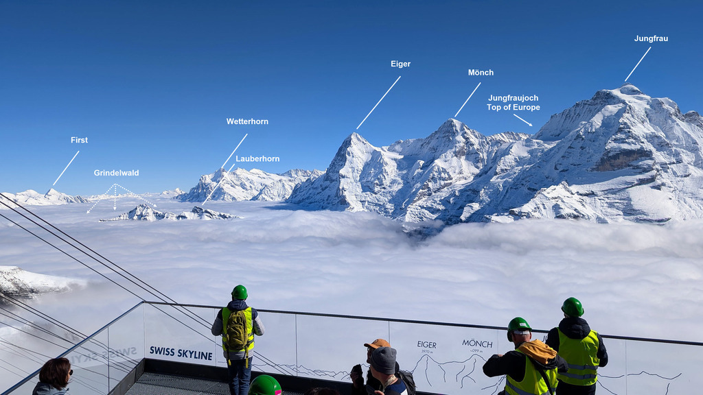 Nebelmeer von Birg (Schilthorn) Richtung Grindelwald