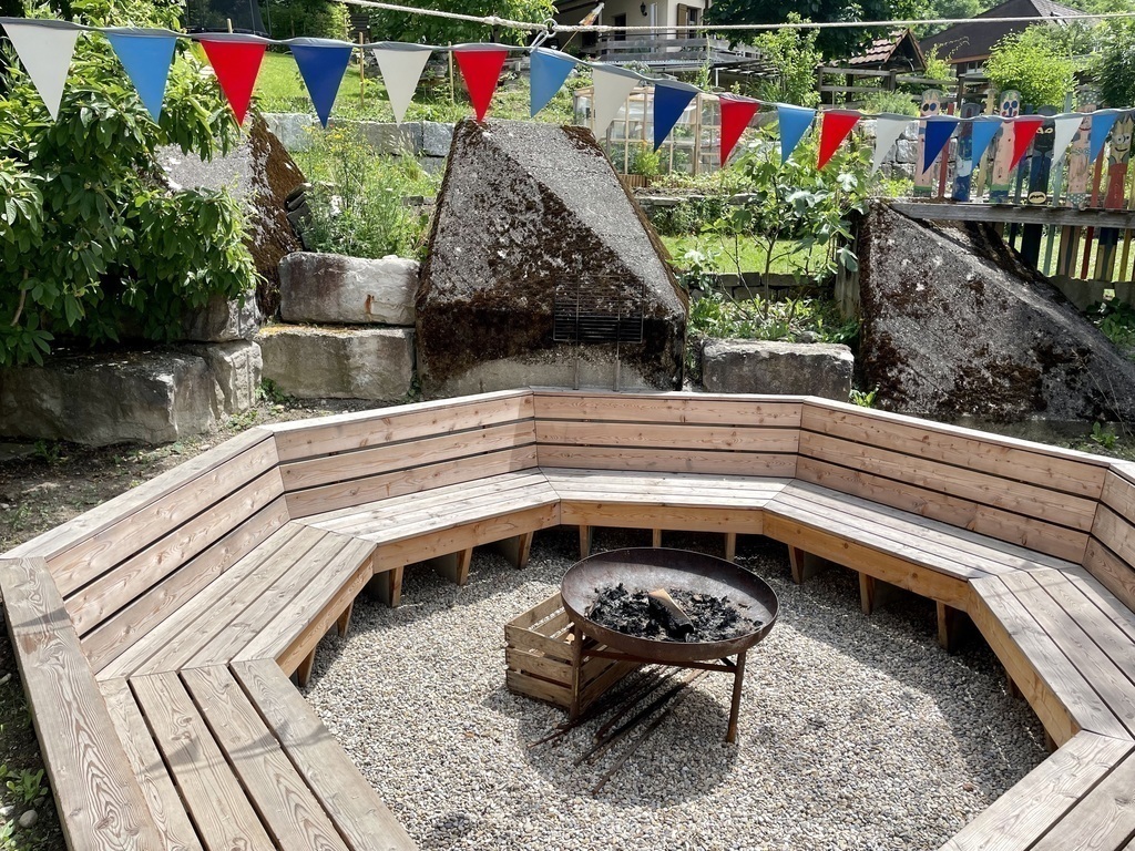 The octagon in the garden.