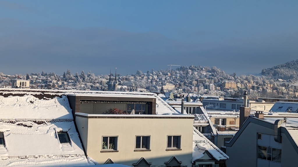 View from the kitchen towards the old town