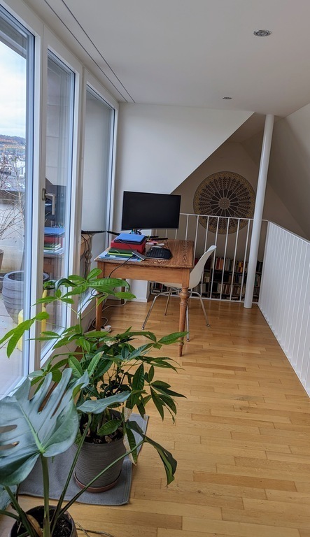 Gallery with workstation