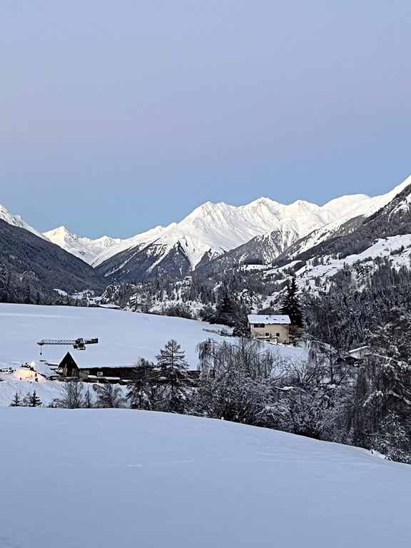 Ausblick Balkon Richtung Oberengadin