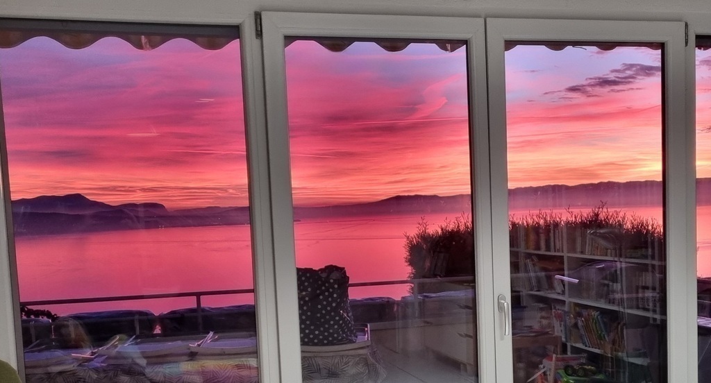 A nice sunset from our living room