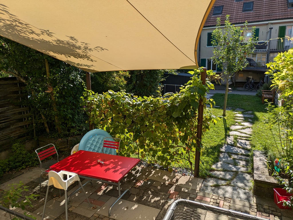 Gartensitzplatz und Garten