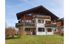 Die 3-Zimmer Ferienwohnung 65m2  befindet sich am Dorfrand an schöner und ruhiger Lage in den Bergen in Miraniga/ Obersaxen.