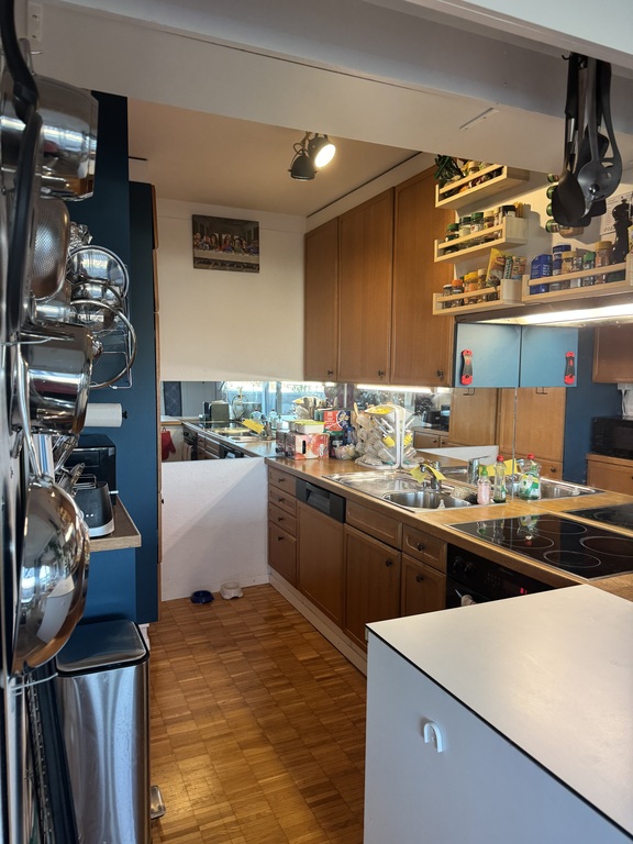 Kitchen with dish washer, microwave, fridge and freezer & washing machine 