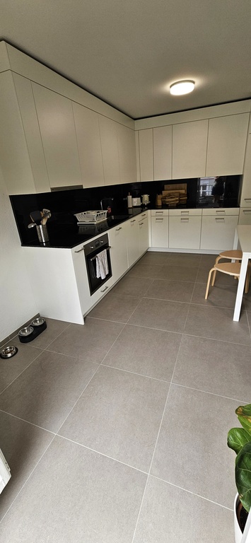 Kitchen with dishwasher and extra freezer