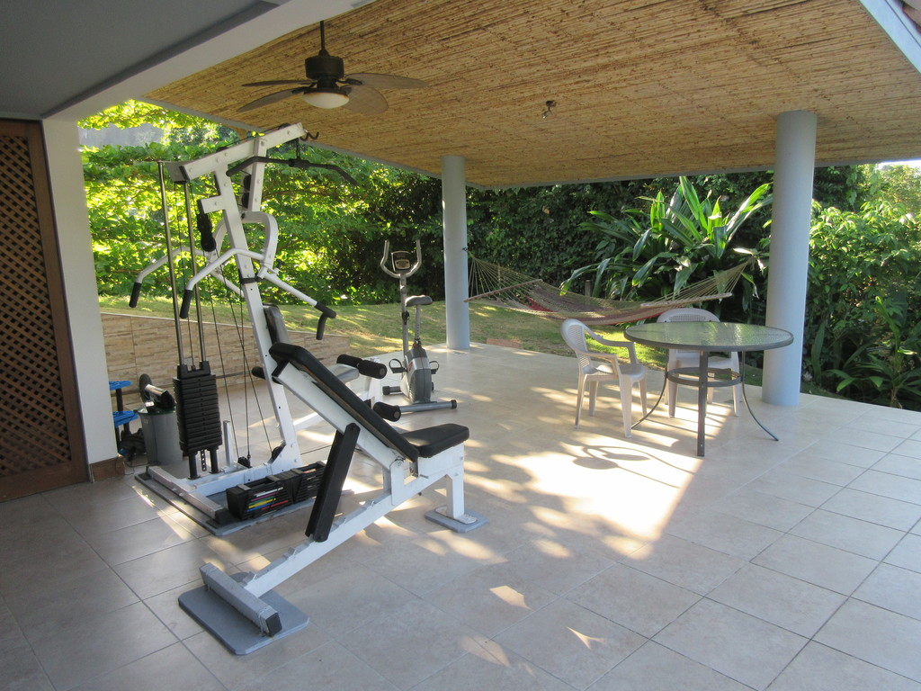 Small gym in gazebo by 4th bedroom