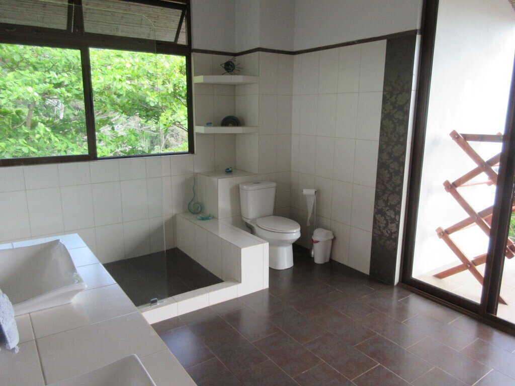 Master bedroom bathroom with jungle and ocean view