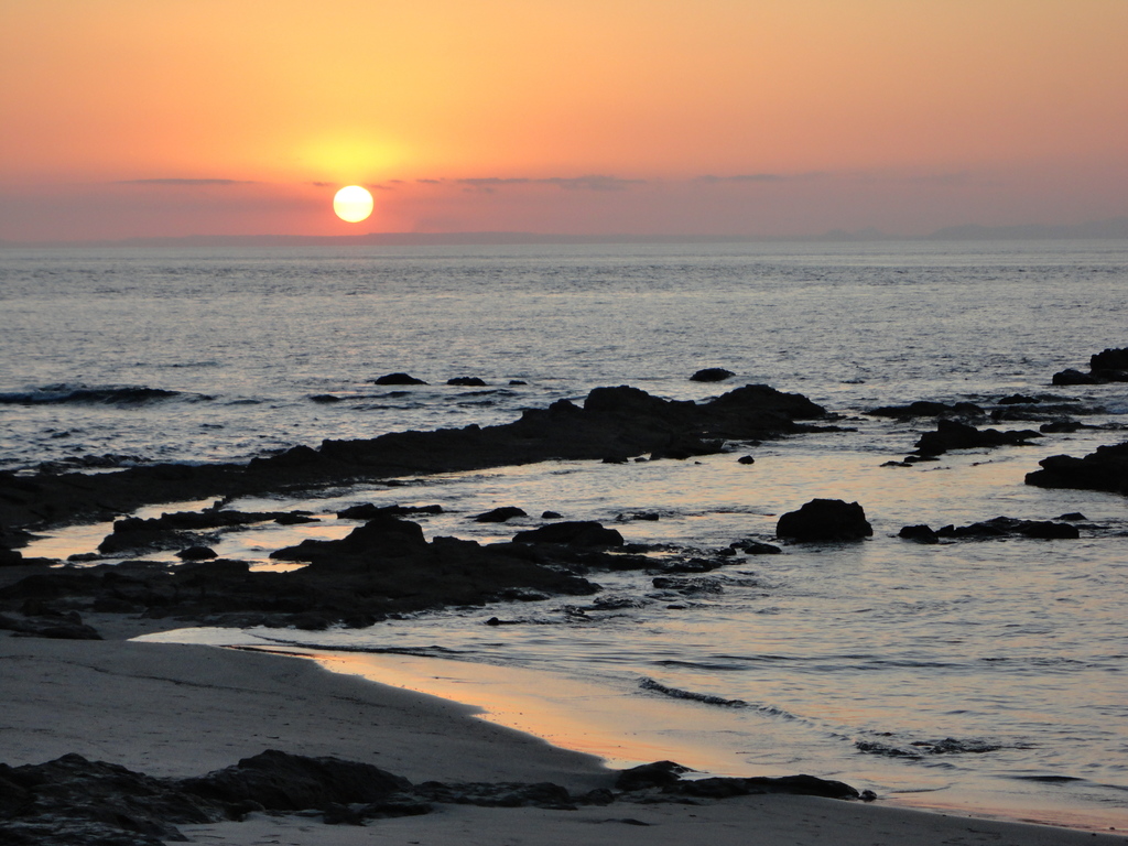 Sunset at Playa Blanca - visible all year long ... depending on weather of course 