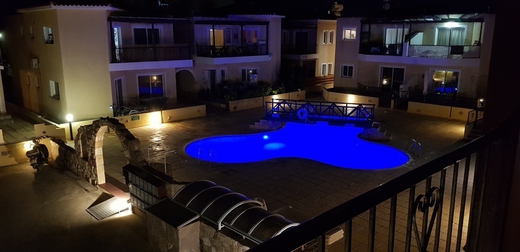 View from the balcony at night