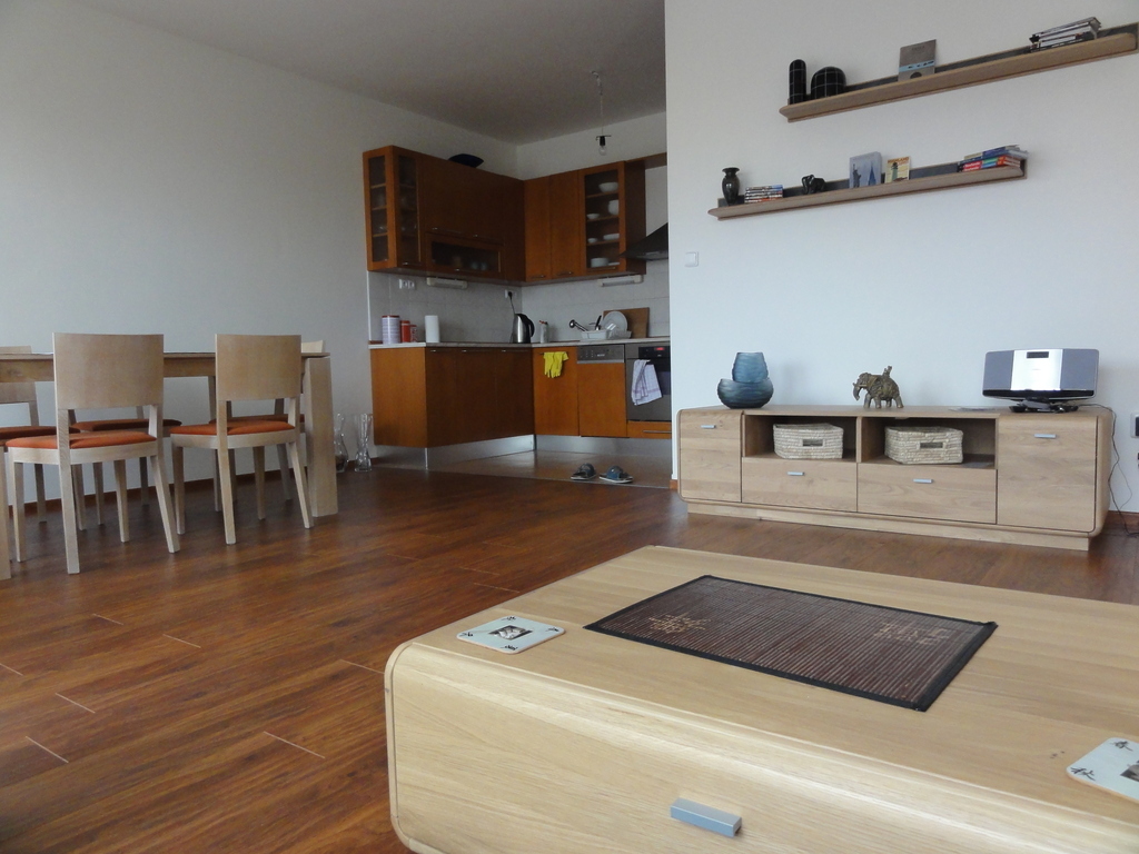 Our dining room and kitchen.