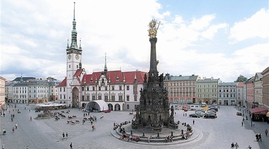 The city of Olomouc - 55 km, the square, the astronomical clock