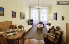 Living room with dining area.