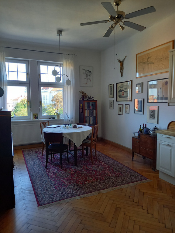 The kitchen and dining place in Prague