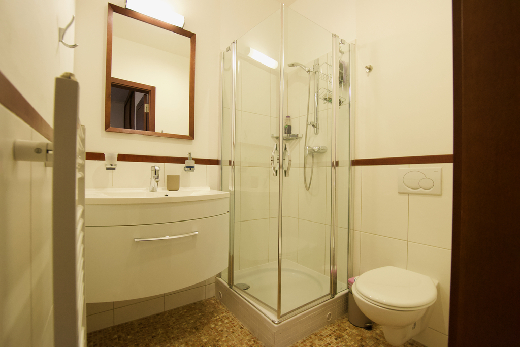 the guestroom bathroom