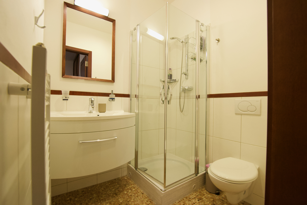 the guestroom bathroom