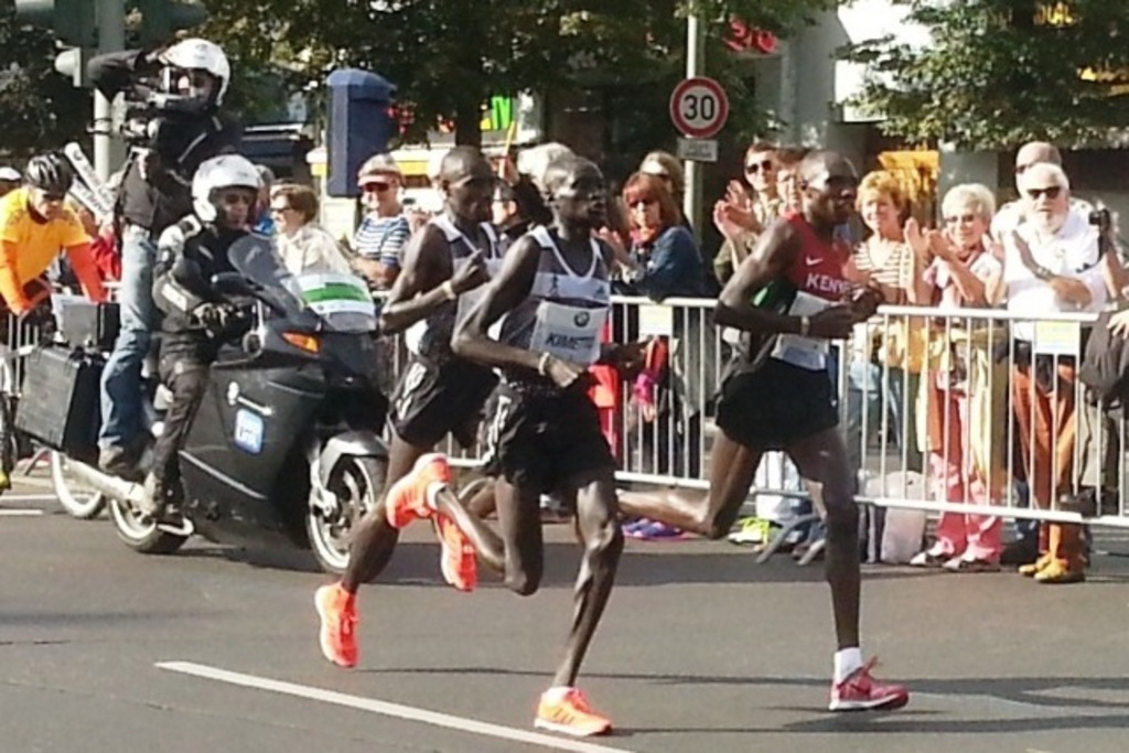 Berlin Marathon, every year end of September (winners 2014: Kimetto and Mutai), the picture was taken near our flat.