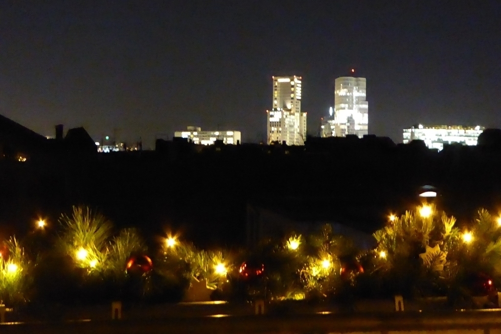 View from the terrace by night