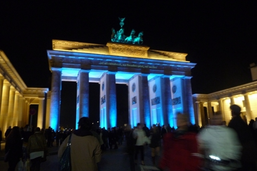 Brandenburger Tor during festival of light in October, 4900 m