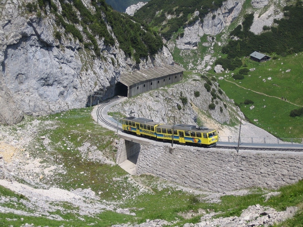By train on Mount Wendelstein