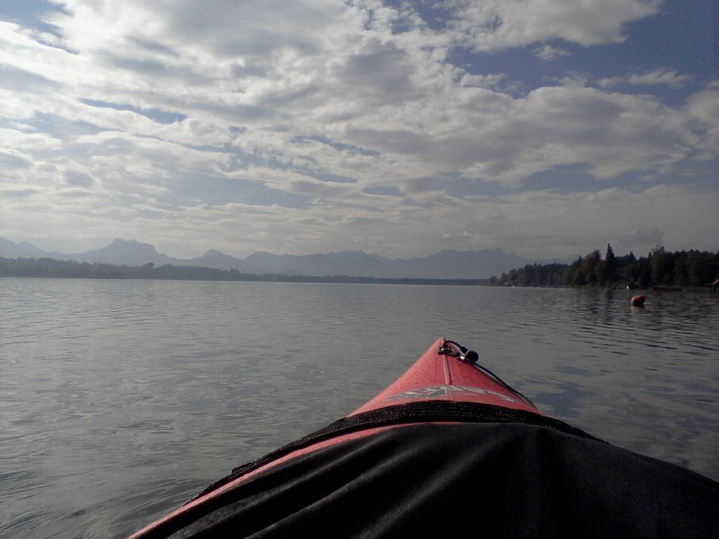 Kayaking and swimming (Lake Simssee, 20 mins from home)