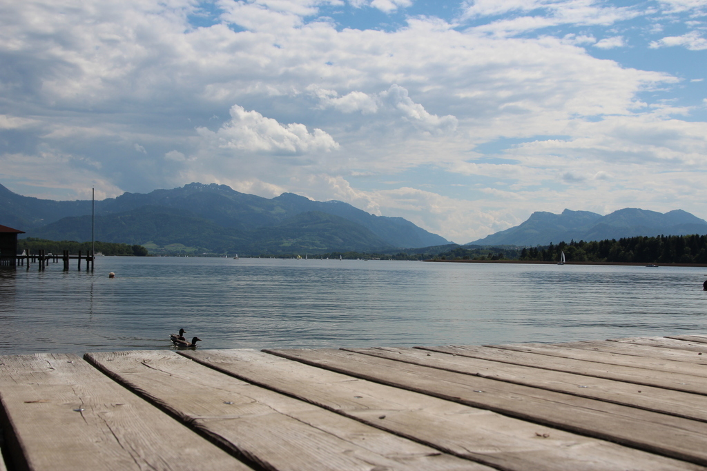 Beach Urfahrn/Breitbrunn at Lake Chiemsee