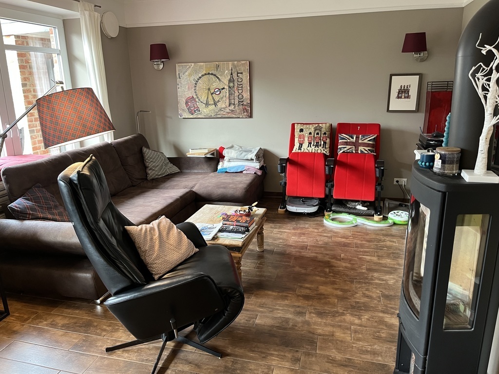 Living room with fire place