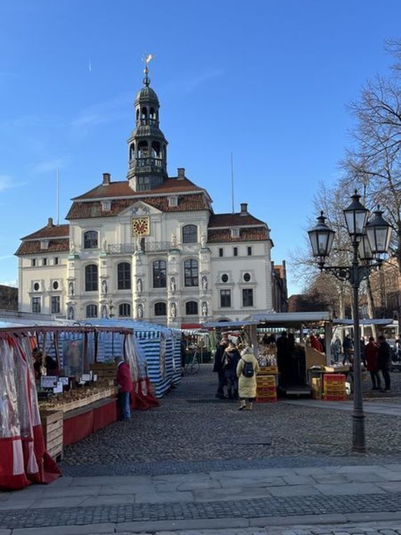 Weekly Market near Town Hall in Lüneburg on Wednesday and Saturday