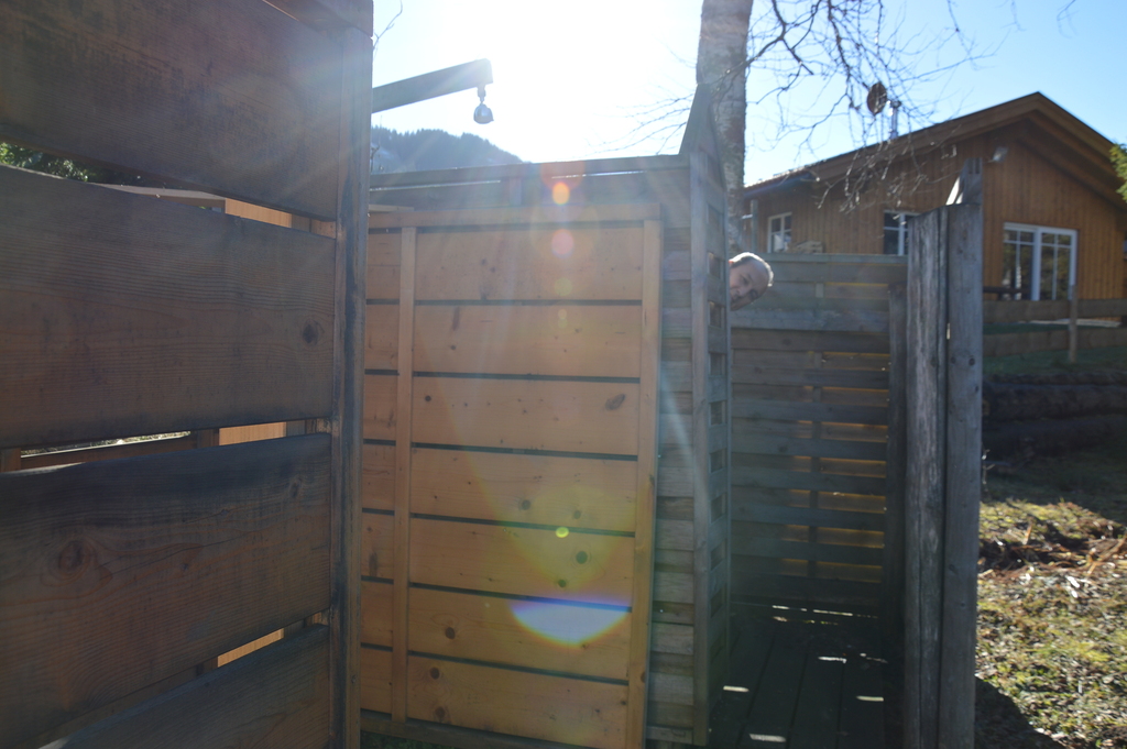 Dusche im Moorbad