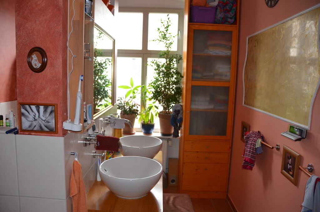 Bathroom/toilet 3rd floor with washing machine