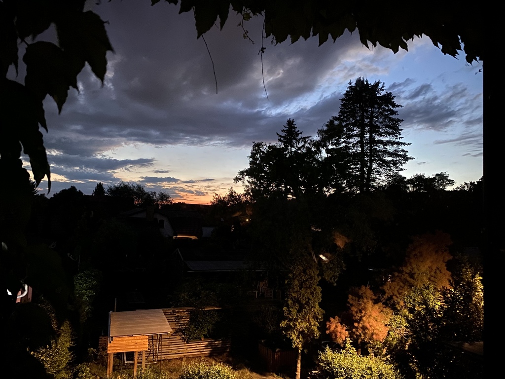 Blick aus dem Schlafzimmer oben 