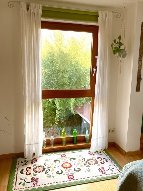 our master bedroom with view to the green