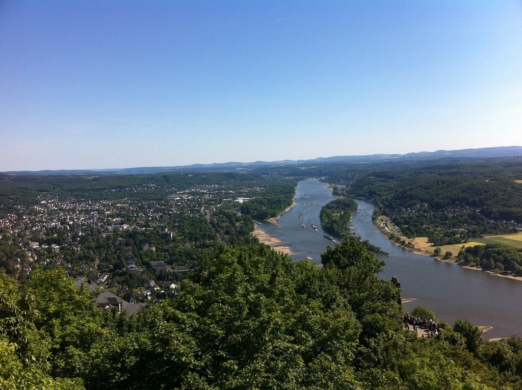 Blick vom Drachenfels auf den Rhein